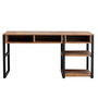 Hanah Home Mesa de Estudio Nogal y Negro 150x58.4x75.8cm